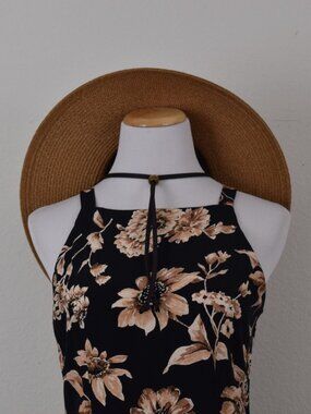 IMPERFECT Vintage 90s Dark Floral Dress by All That Jazz | size 9/10